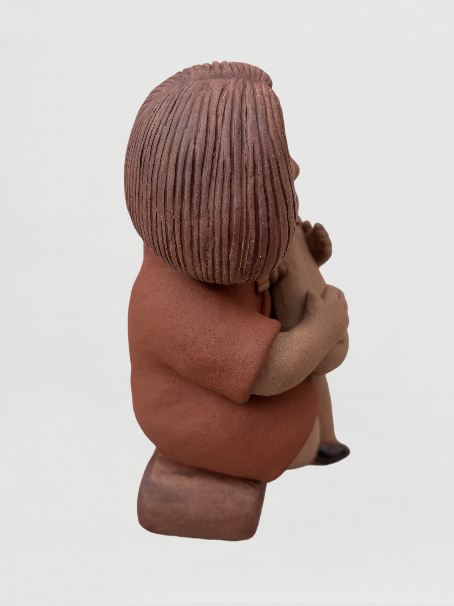 Handmade clay figurine – 胖婦彈琵琶