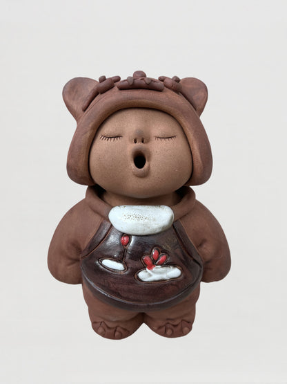 Handmade clay figurine – 虎帽歌童