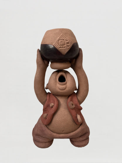 Handmade clay figurine – 舉缸豪飲