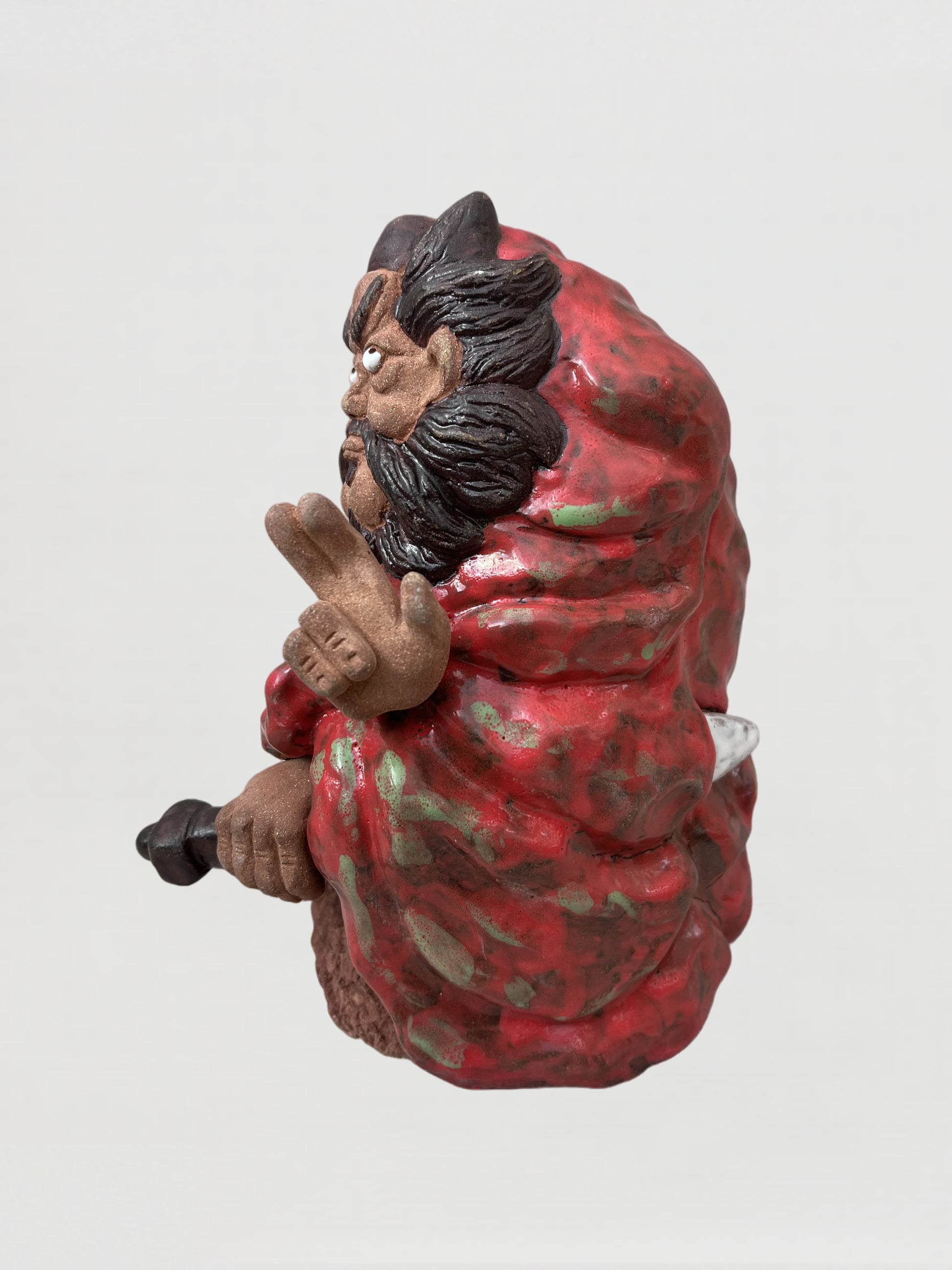Handmade clay figurine – 紅衣鍾馗