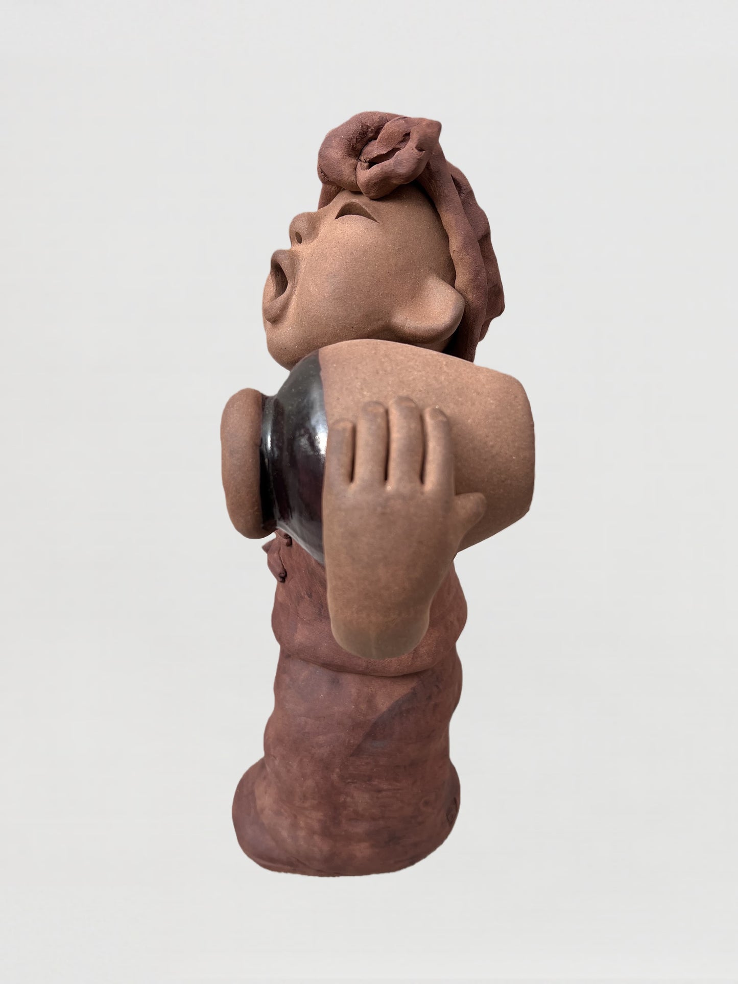 Handmade clay figurine – 扛缸行路