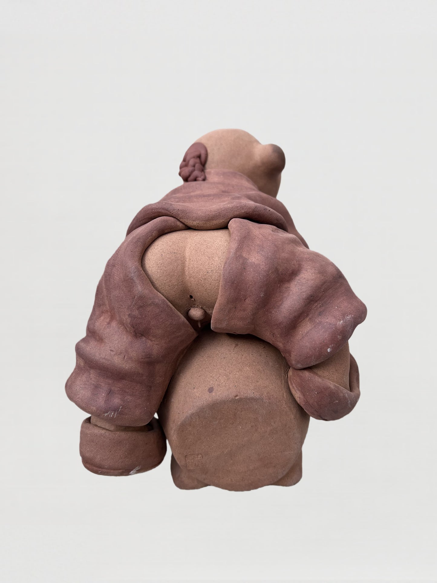 Handmade clay figurine – 缸上童笑