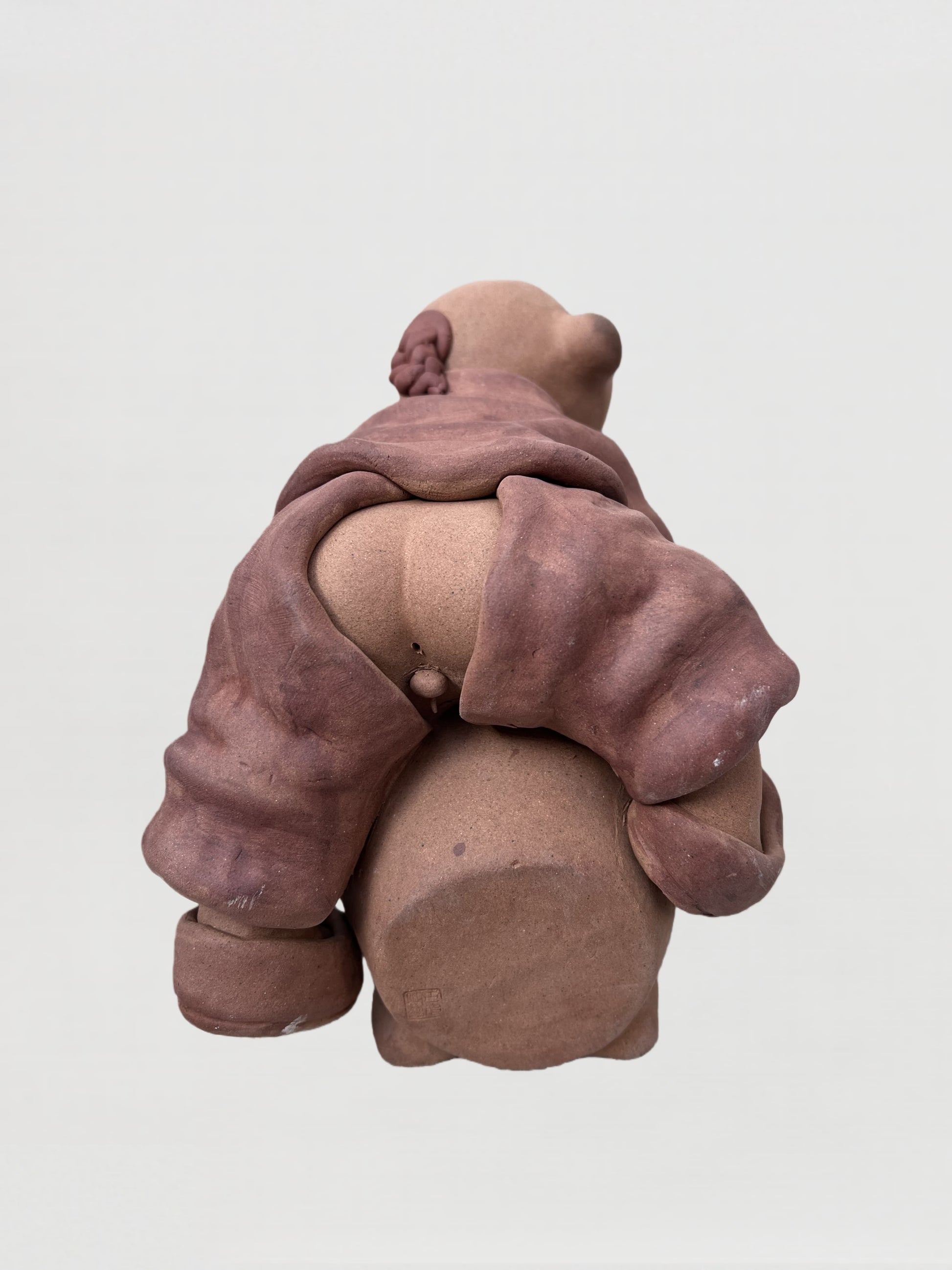 Handmade clay figurine – 缸上童笑