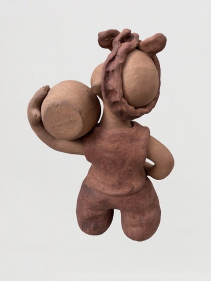 Handmade clay figurine – 扛缸行路