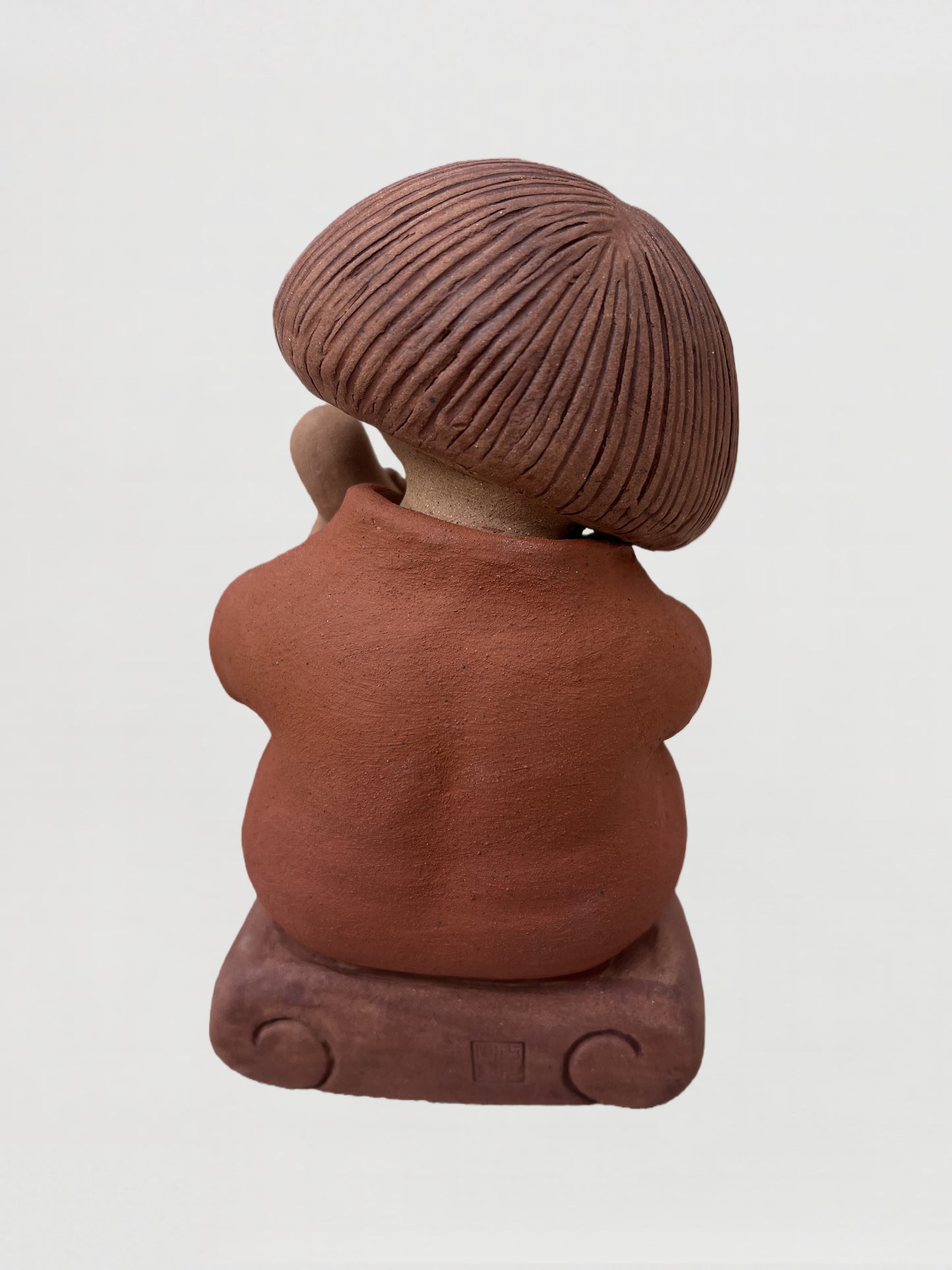 Handmade clay figurine – 胖婦彈琵琶
