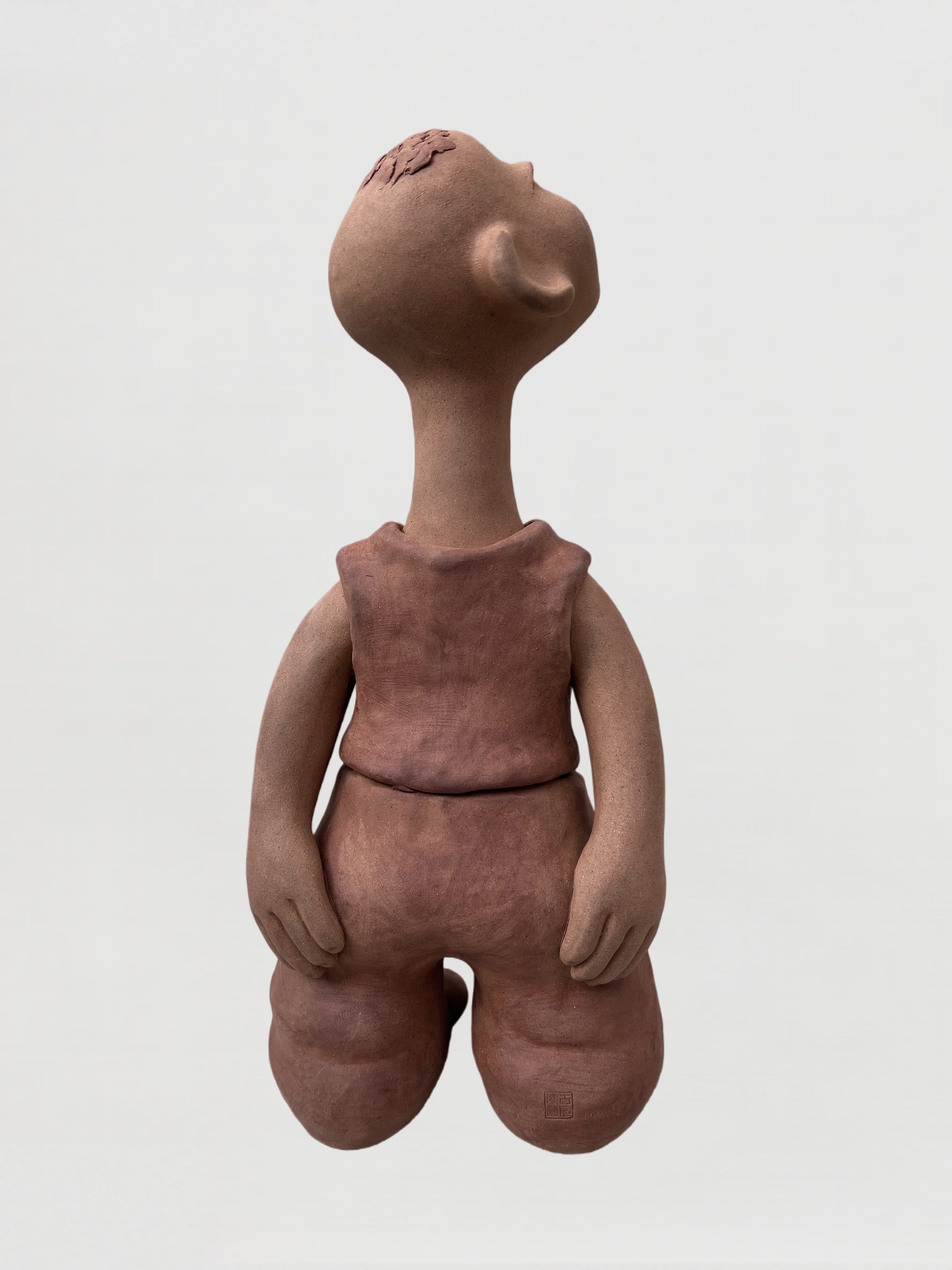 Handmade clay figurine – 仰首少年