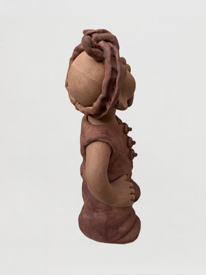 Handmade clay figurine – 扛缸行路