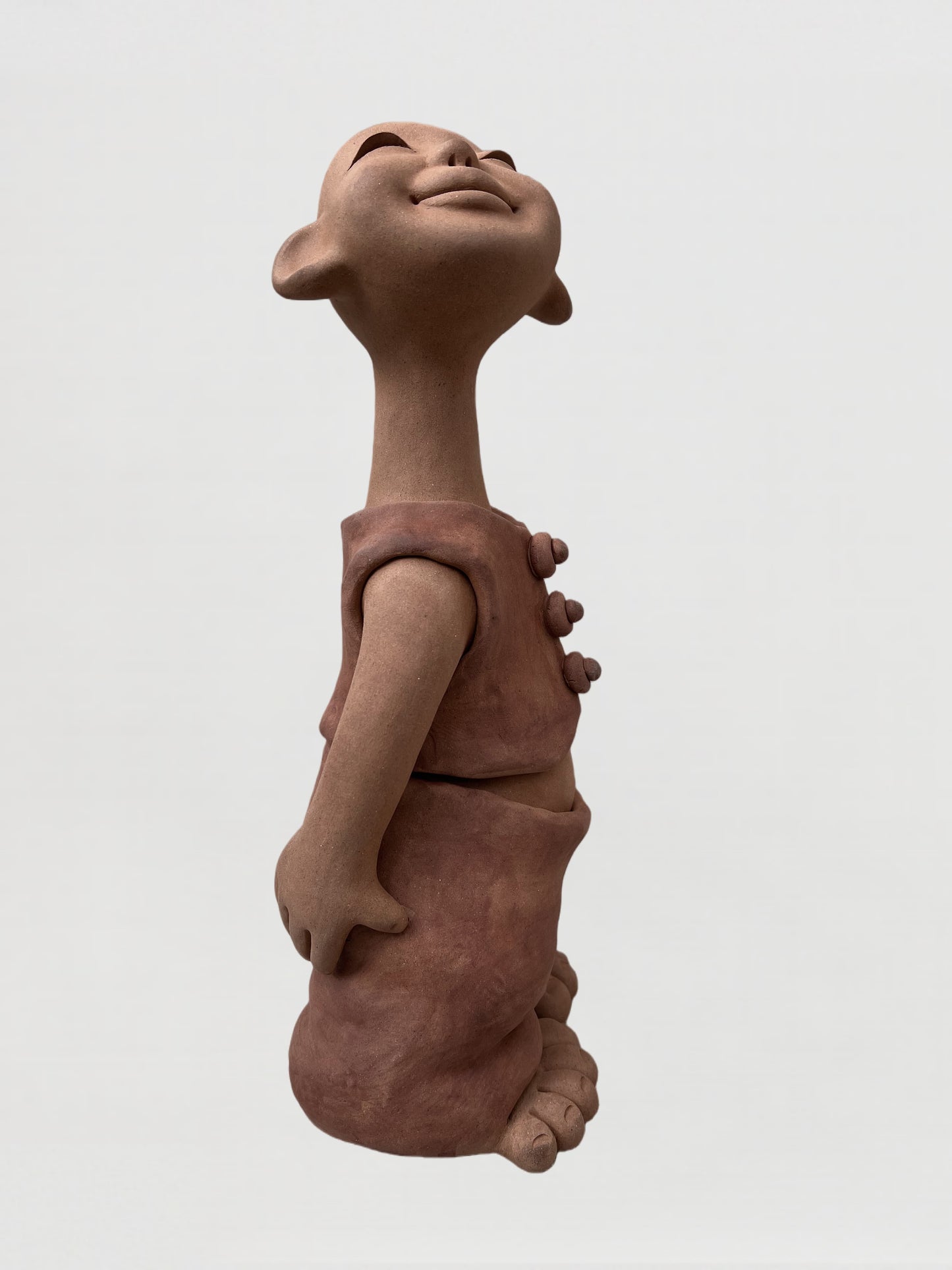 Handmade clay figurine – 仰首少年