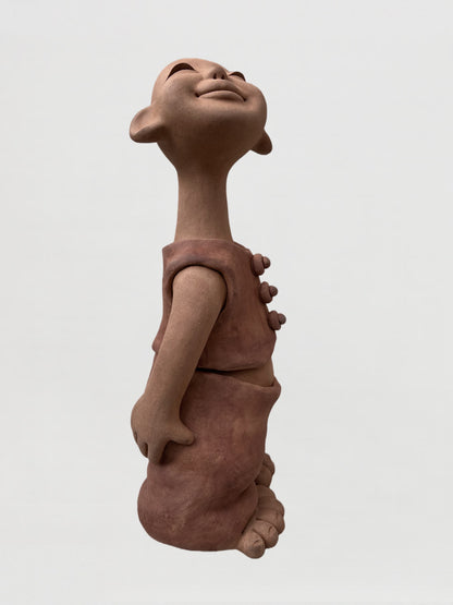 Handmade clay figurine – 仰首少年