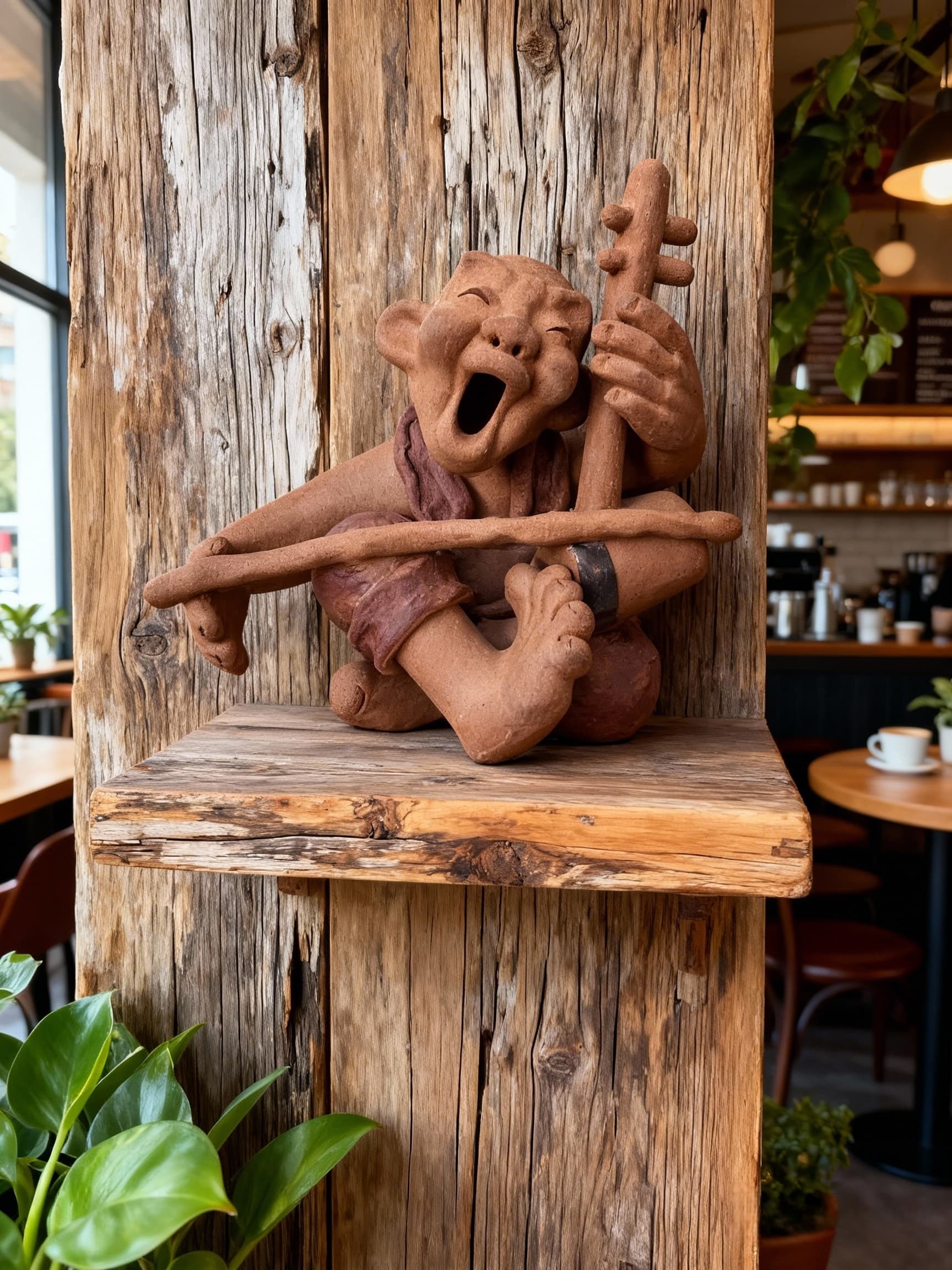 Handmade clay figurine – 巷隅拉胡者