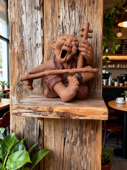 Handmade clay figurine – 巷隅拉胡者