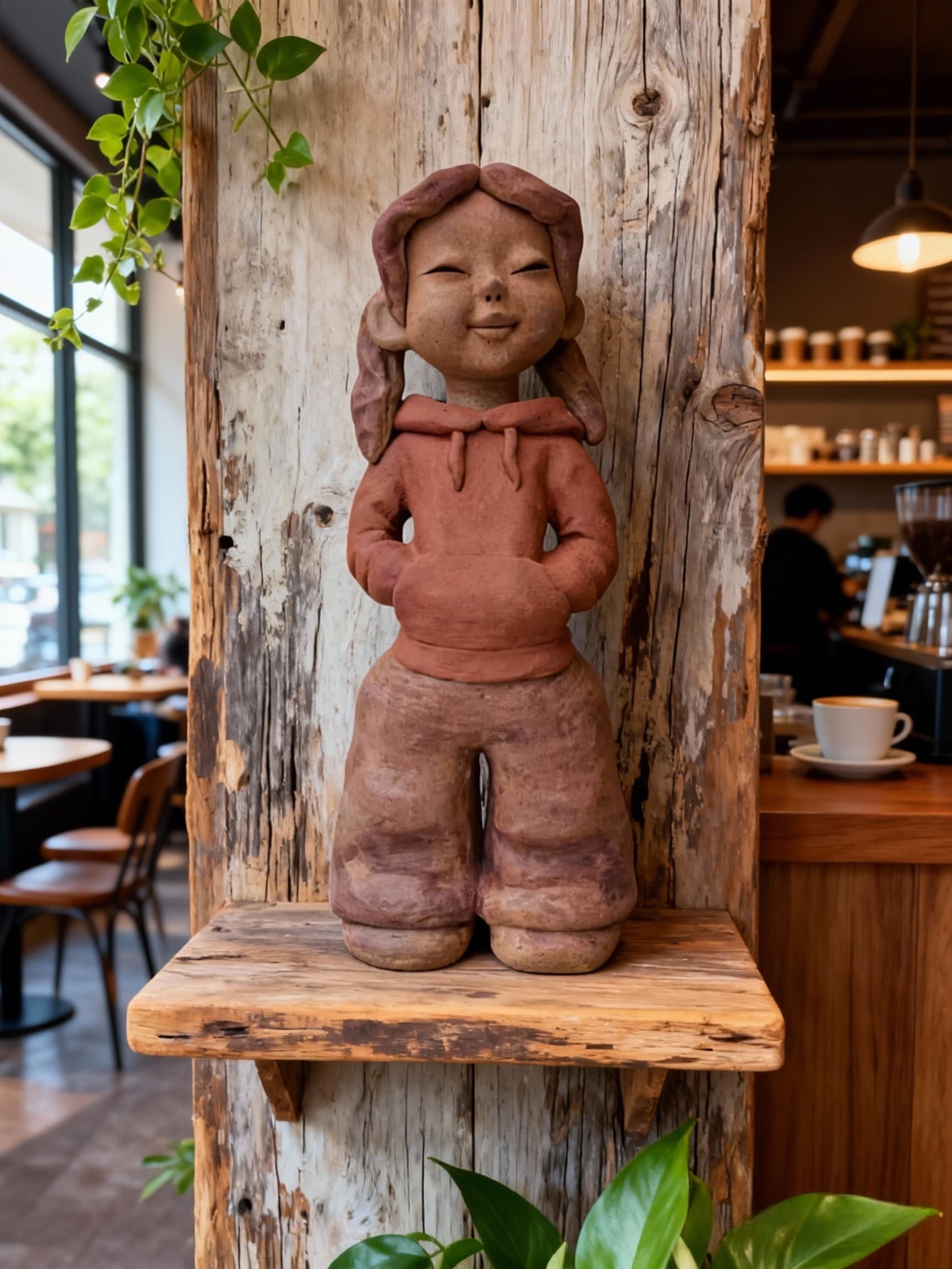 Handmade clay figurine – 微笑女孩